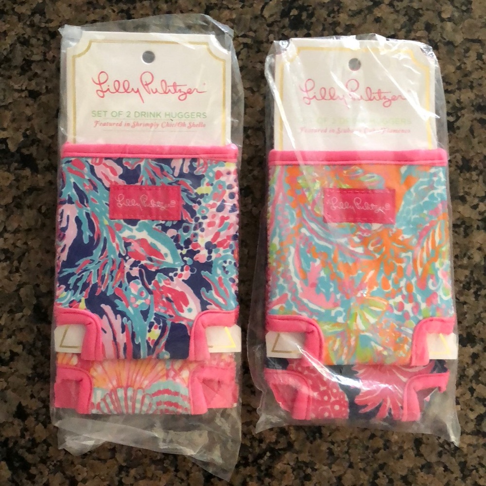Lilly Pulitzer koozie drink huggers set of 4!!